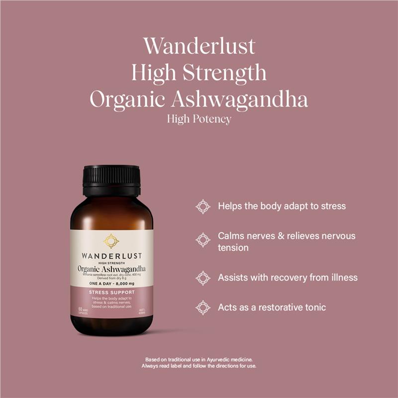 Wanderlust High Strength Ashwagandha 60 Capsules