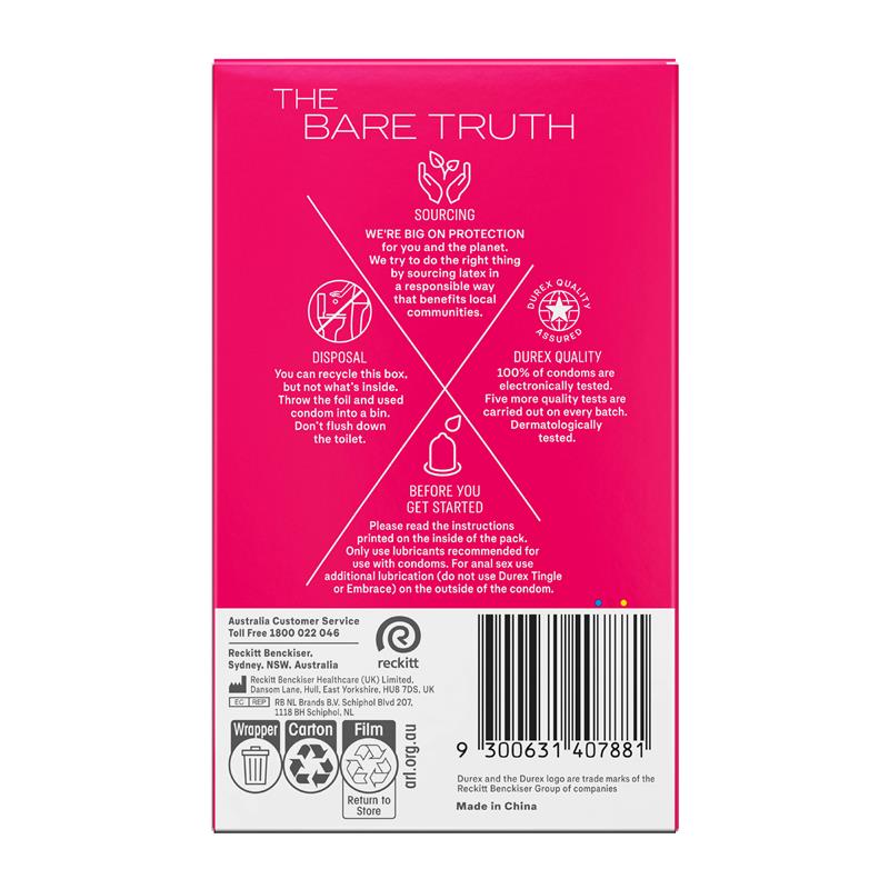 Durex Pleasure Me Ribbed Dotted Condoms 30 Pack