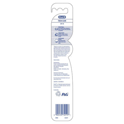 Oral-B All Rounder Fresh Clean Soft Manual Toothbrush - Dentist Recommended