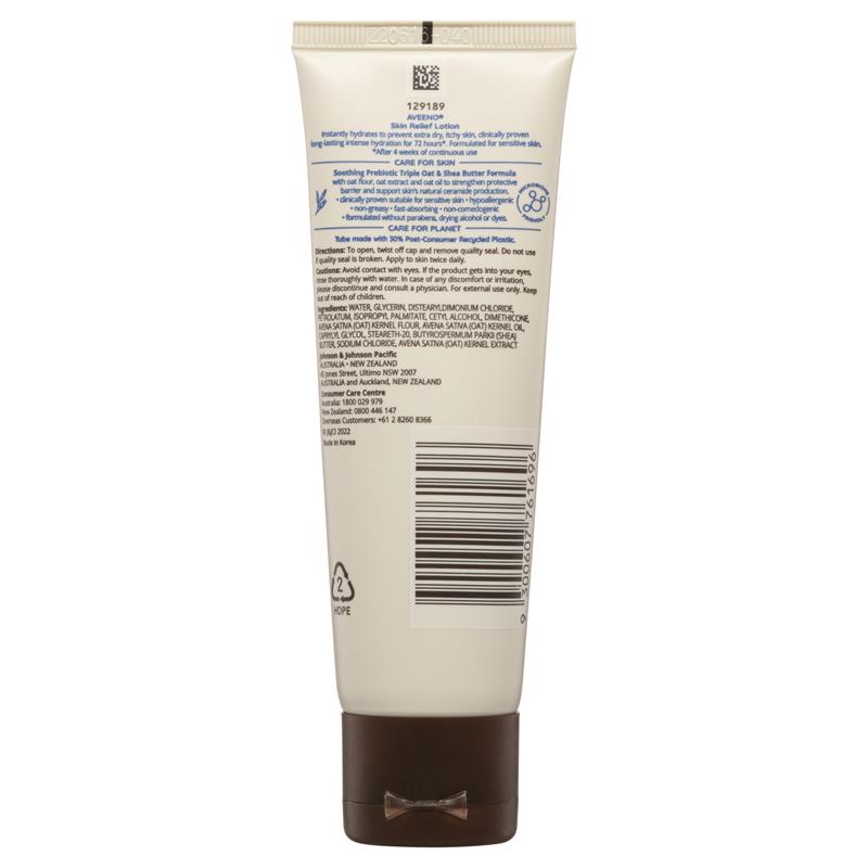 Aveeno Skin Relief Moisturising Lotion 71g - Fragrance-Free Hydration for Sensitive Skin