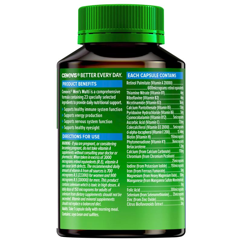 Cenovis Once Daily Mens Multi 50 Capsules