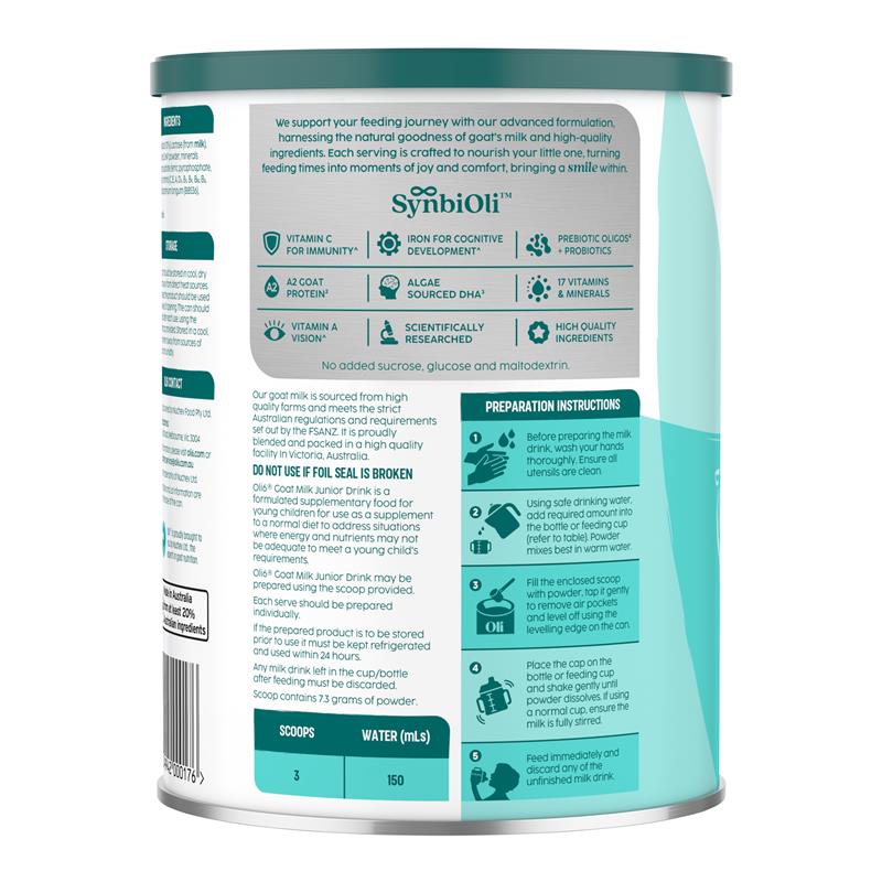 Oli6 Stage 4 Dairy Goat Milk Drink Junior - 800g of Nutritional Goodness