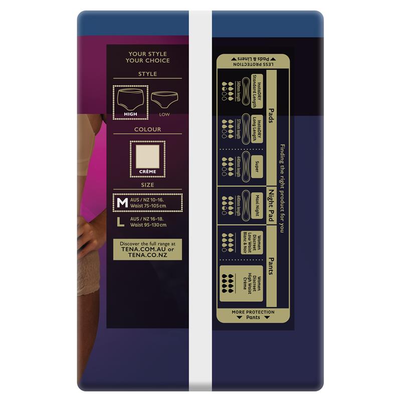 TENA Pant Discreet Super Medium Coloured 9 Pants - Comfort & Protection