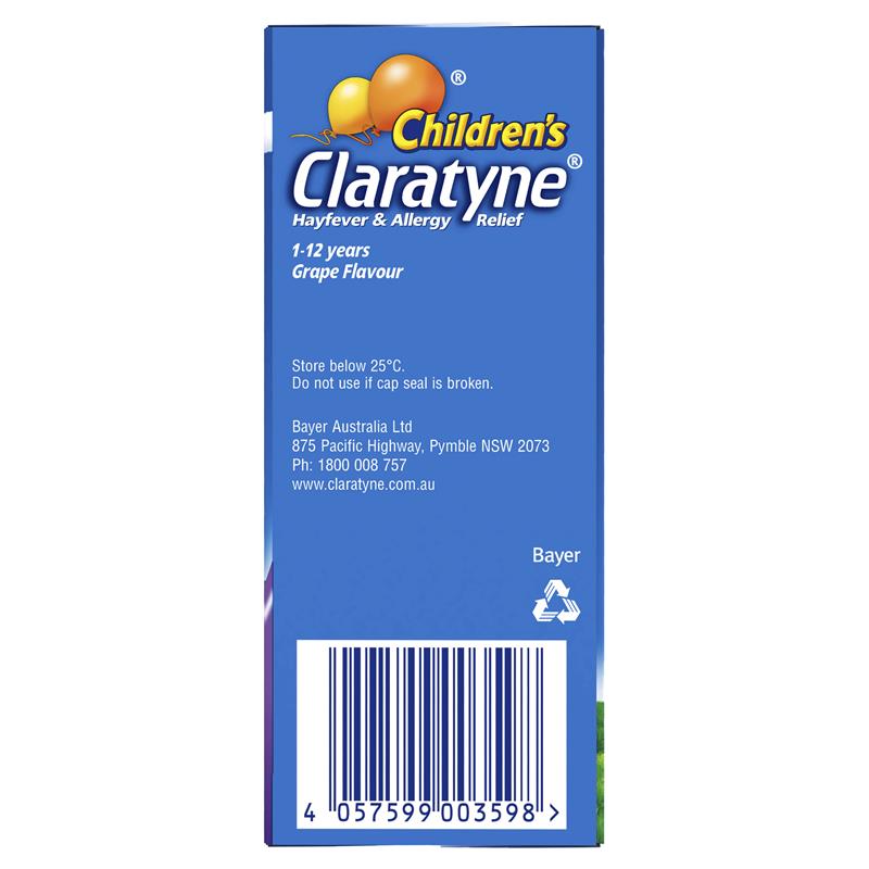 Claratyne Childrens Grape Syrup 60ml