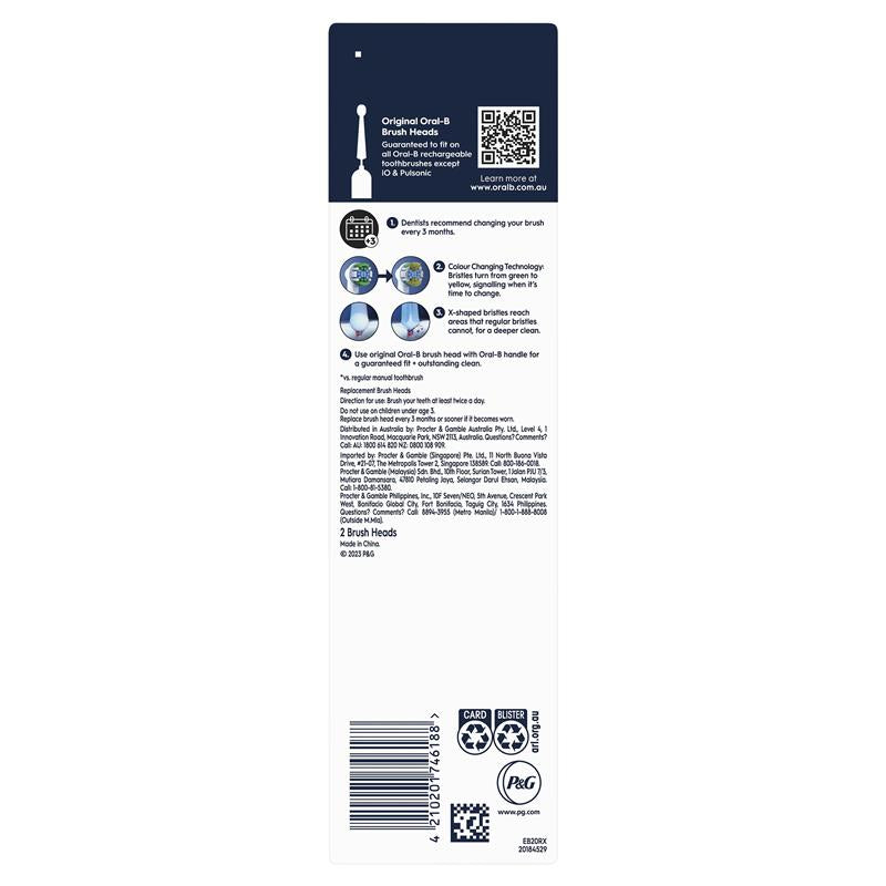 Oral-B Power Toothbrush Everyday Clean Refills 2 Pack