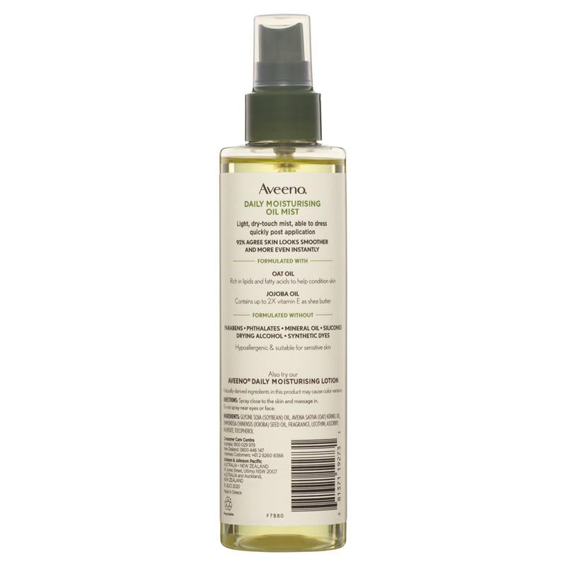 Aveeno Daily Moisturising Vitamin E Body Oil Mist Spray 200ml