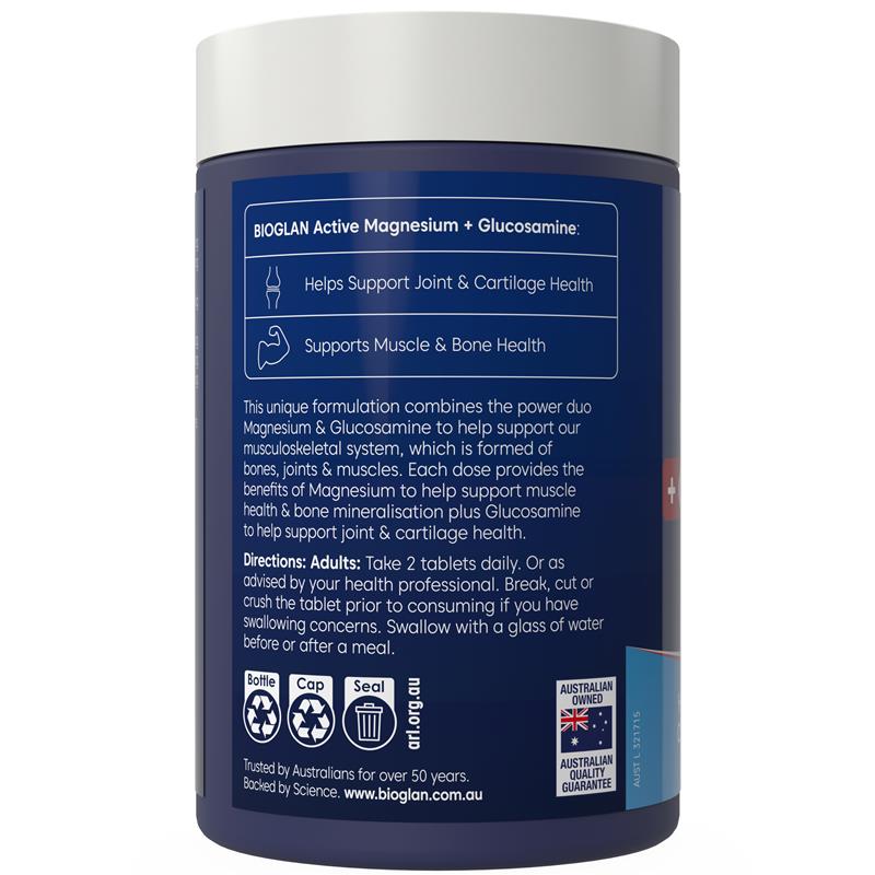 Bioglan Magnesium + Glucosamine 180 Tablets