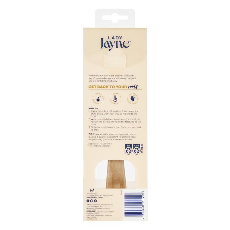 Lady Jayne Paddle Brush (Wooden Brush)