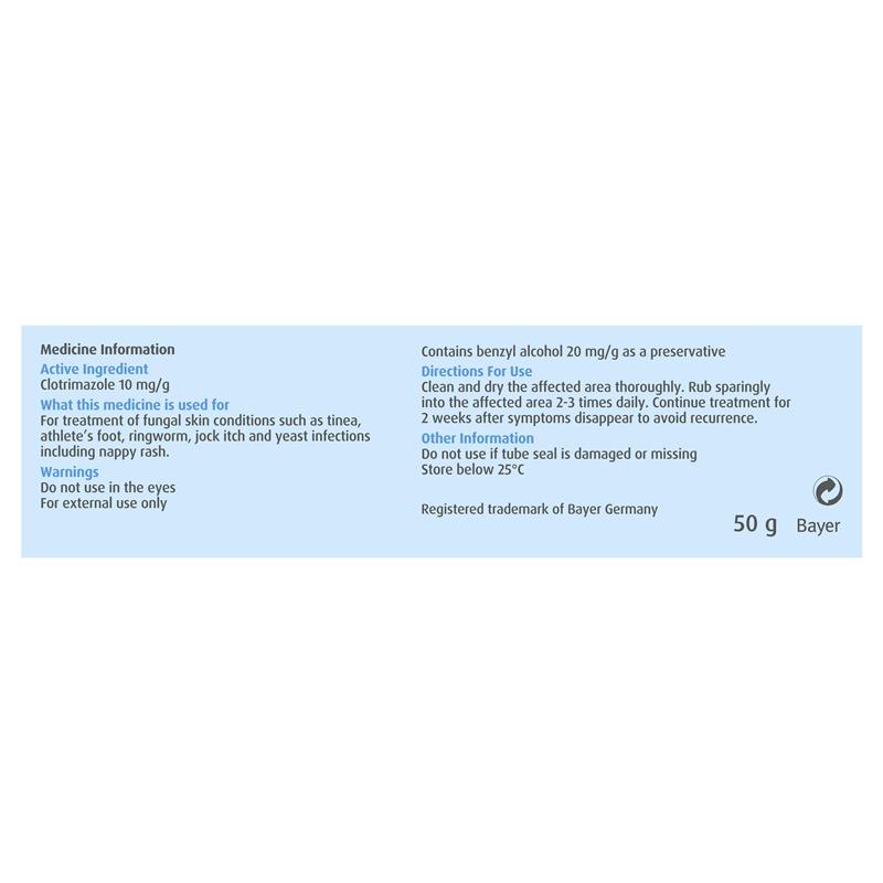 Canesten 1% Anti-fungal Cream - 50g