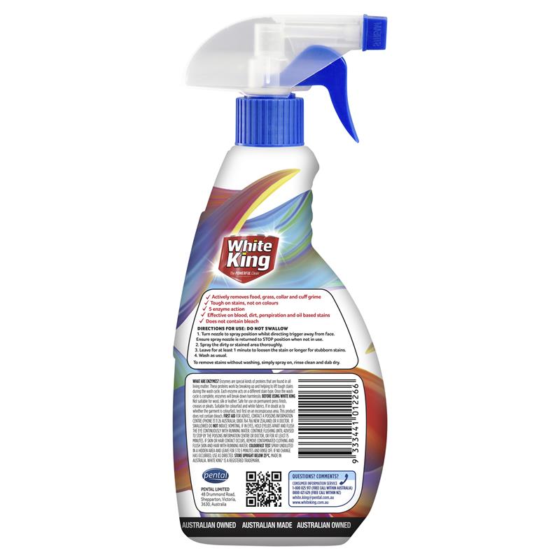 White King Stain Lift Spray 500ml - Triple Enzyme Action