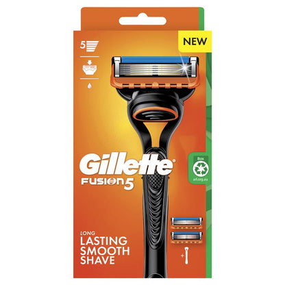 Gillette Fusion Manual Razor + 2 Blade Refills - Precision Shaving for Men
