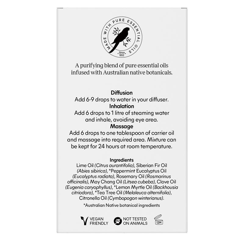Bosisto's Native Purify Oil 15ml - Essential Oil Blend with Australian Botanicals