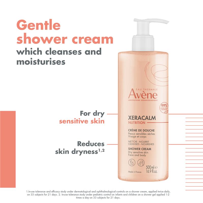 Avène XeraCalm Nutrition 500ml Shower Cream for Dry, Sensitive Skin