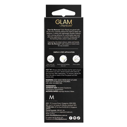 Glam By Manicare Glam Ready Pre-Glued Nails Barefoot In Bail 30 Pieces
