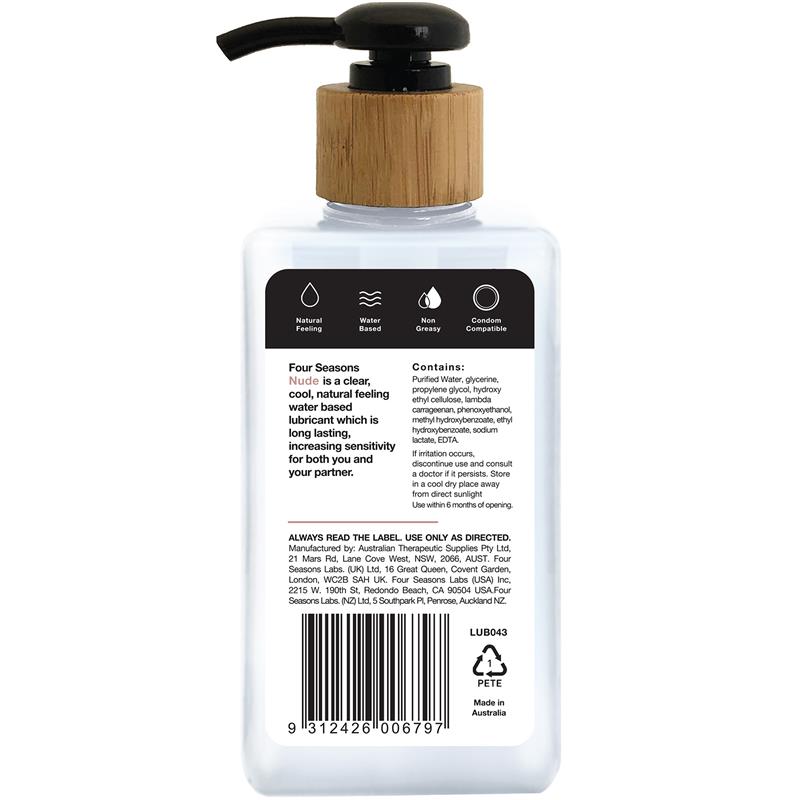 Four Seasons Nude Water-Based Lubricant 200mL