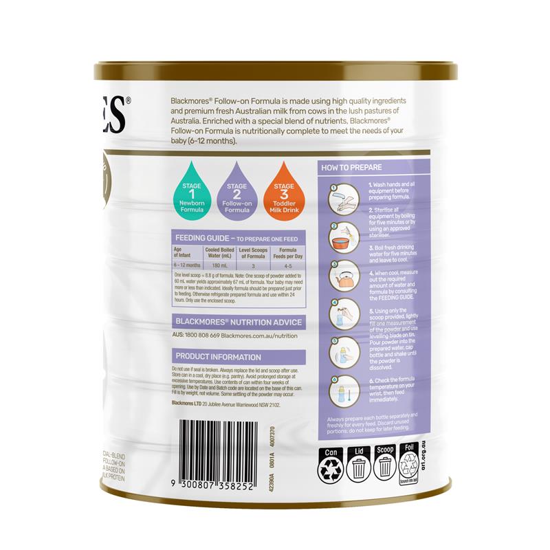 Blackmores Follow On Formula 900g - Nutritional Support for Babies 6-12 Months