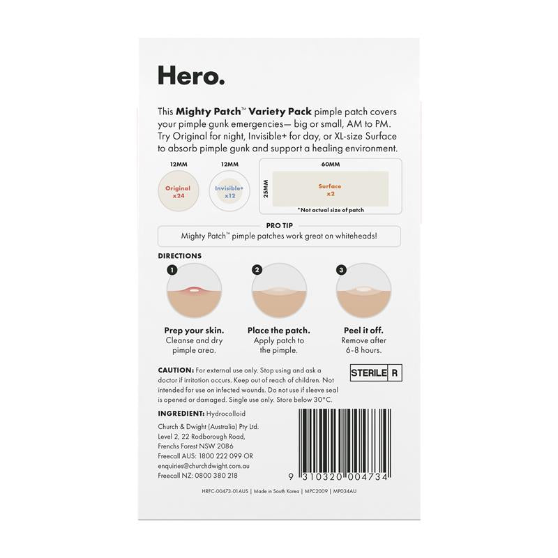 Hero Mighty Patch Variety 38pk - All-in-One Pimple Patch Solution