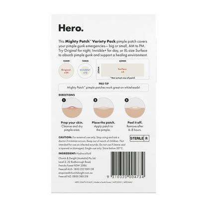 Hero Mighty Patch Variety 38pk - All-in-One Pimple Patch Solution