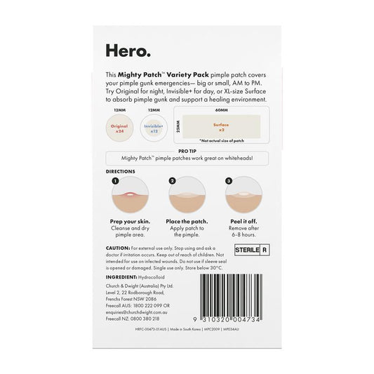 Hero Mighty Patch Variety 38pk - All-in-One Pimple Patch Solution