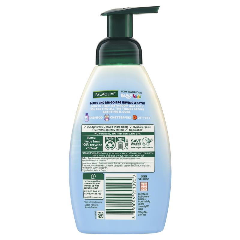Palmolive Kids Bluey Cherry Berry Body Wash 400ml - Gentle & Fun
