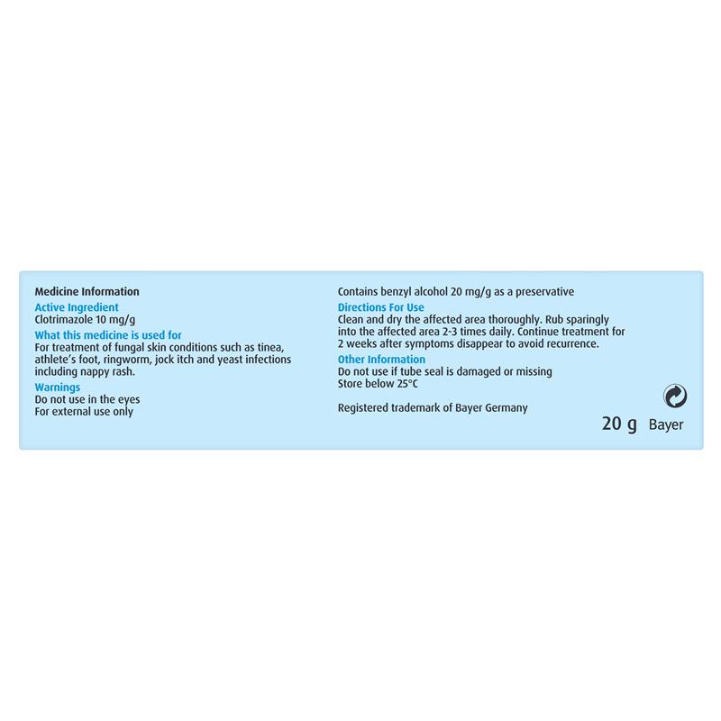 Canesten 1% Anti-fungal Cream - 20g