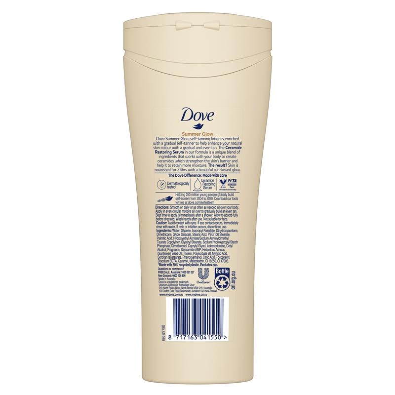 Dove Summerglow Body Lotion Fair to Medium Skin 250ml - Radiant Hydration
