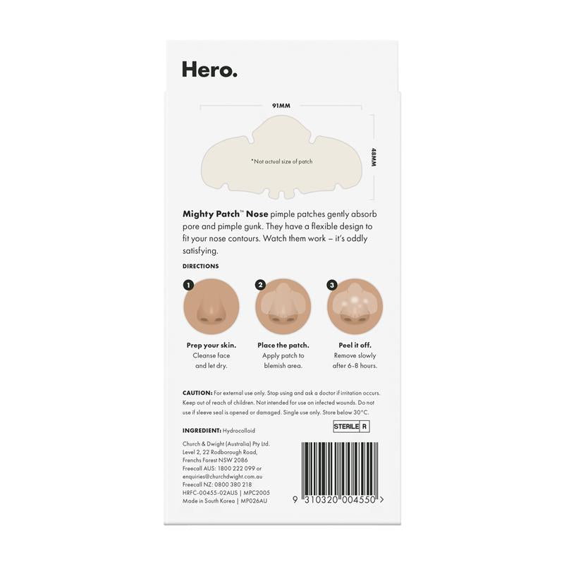 Hero Mighty Patch Nose - 8 Pack for Effective Pore Treatment