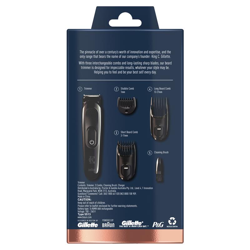 King C Gillette Beard Trimmer - Precision Grooming Tool