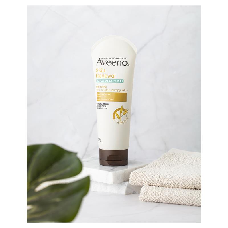 Aveeno Skin Renewal Exfoliating Body Scrub 225g - Gentle Exfoliation for Soft Skin