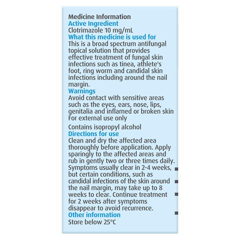 Canesten Antifungal Topical Solution 20mL - Effective Treatment for Fungal Skin Conditions