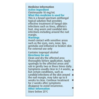 Canesten Antifungal Topical Solution 20mL - Effective Treatment for Fungal Skin Conditions