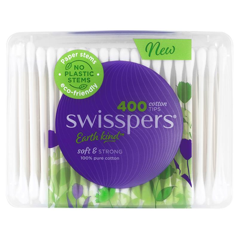 Swisspers Paper Stems Cotton Tips - 400 Pack