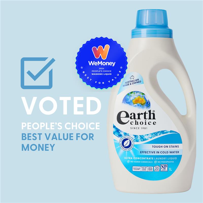 Earth Choice Ultra Concentrate Laundry Liquid 1 Litre - Natural Stain Fighter
