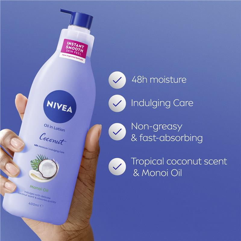 NIVEA Oil In Lotion Body Lotion Coconut & Monoi Oil 400ml