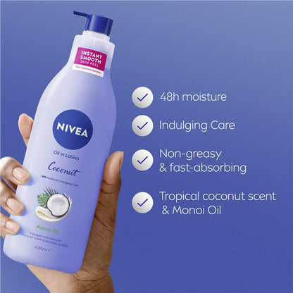 NIVEA Oil In Lotion Body Lotion Coconut & Monoi Oil 400ml