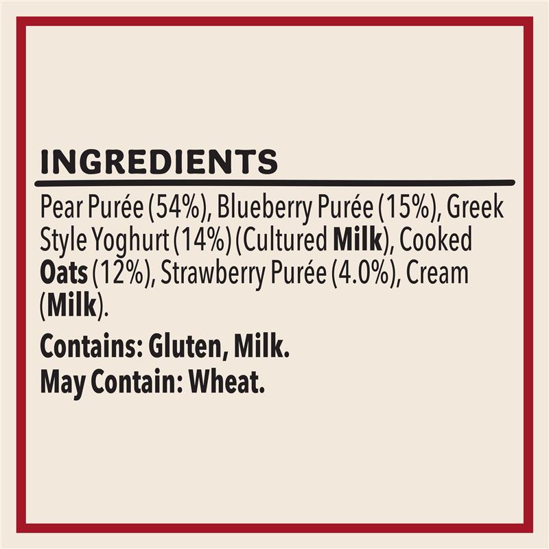 Heinz Pear Berry & Oat Smoothie with Greek Style Yogurt Pouch 120g - 8+ Months