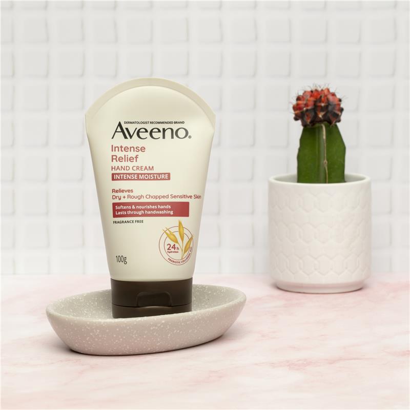 Aveeno Intense Relief Soothing Hand Cream - Fragrance Free 100g