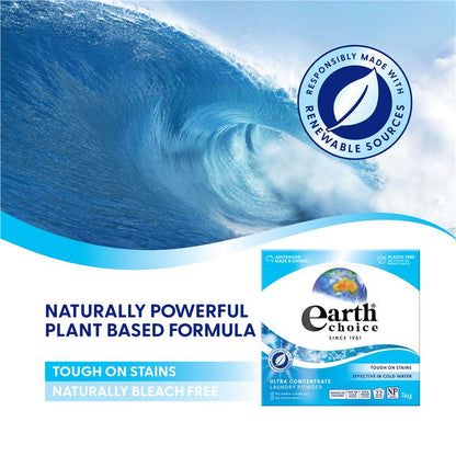 Earth Choice Laundry Powder Dual Format 1kg - Eco-Conscious Stain Removal