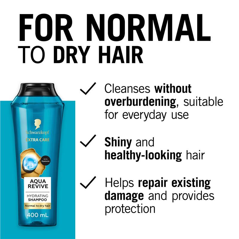 Schwarzkopf Extra Care Aqua Revive Moisturising Shampoo 400ml