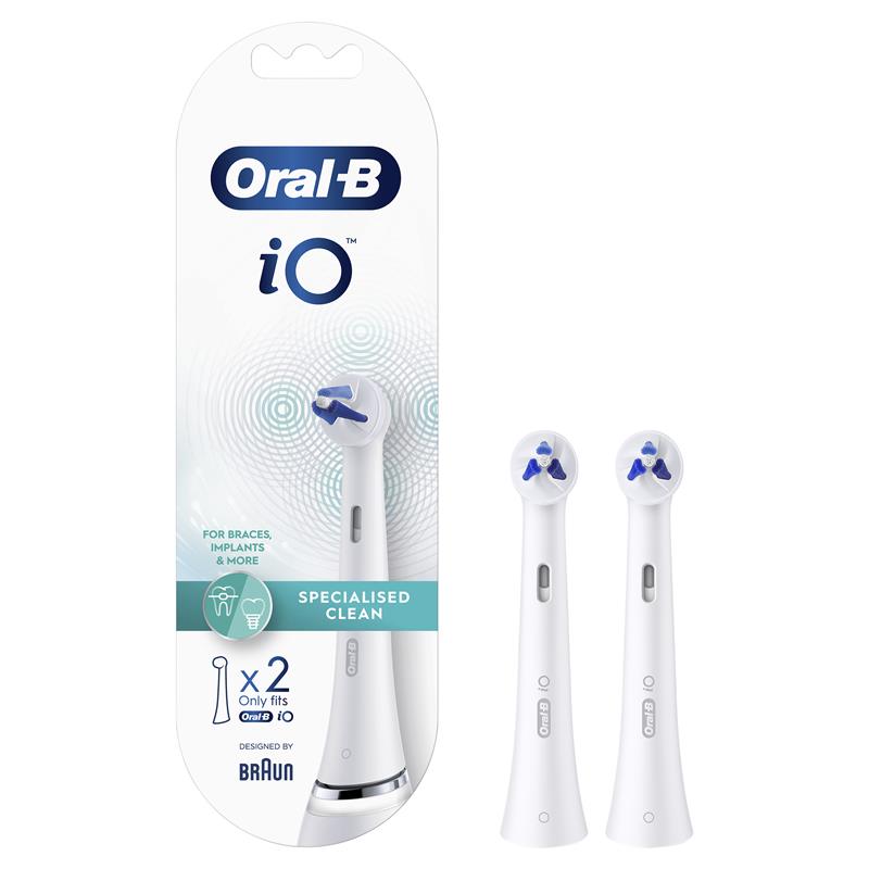 Oral-B iO Specialized Clean Brush Heads - White (2 Pack)