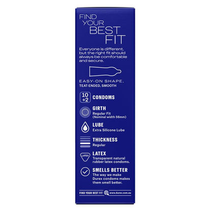 Durex Regular Condoms Original 10 Pack - Comfort & Confidence