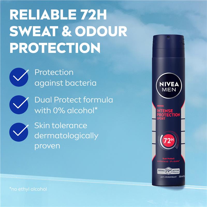 NIVEA MEN Deodorant Aerosol Intense Protection Sport 250ml