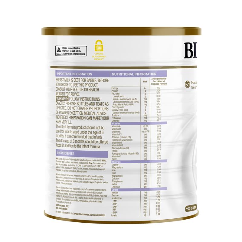 Blackmores Follow On Formula 900g - Nutritional Support for Babies 6-12 Months