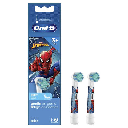 Oral-B Kids Power Toothbrush Refills - Star Wars/Spiderman 2 Pack