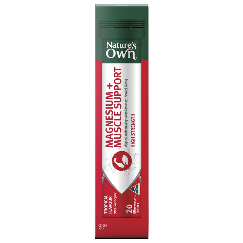 Nature's Own Magnesium + Muscle Support Effervescent 60 Tablets