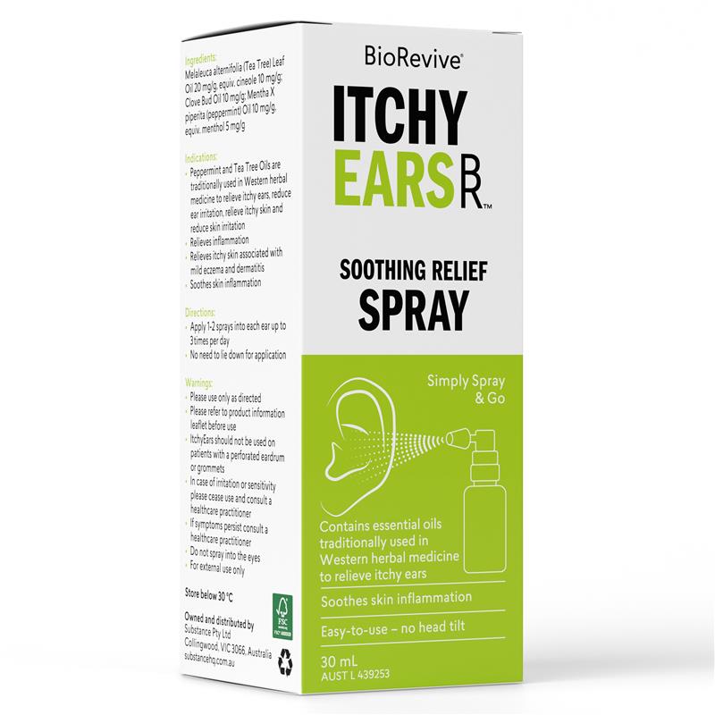 BioRevive Itchy Ears Spray 30ml - Soothing Relief for Itchy Ears