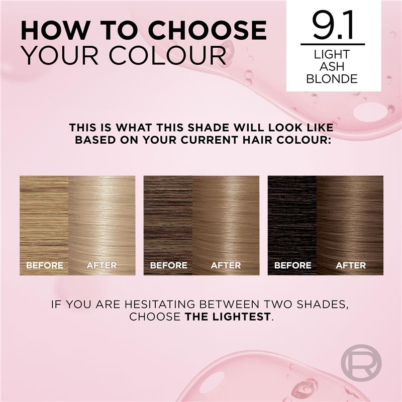 L'Oreal Excellence Creme 9.1 Light Ash Blonde Hair Colour