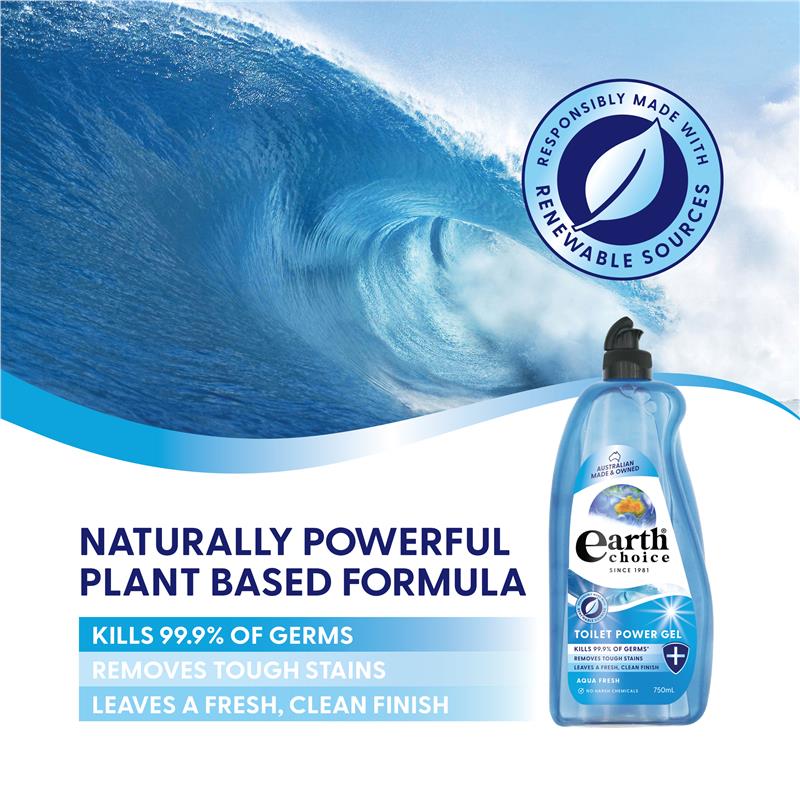 Earth Choice Toilet Cleaner Aqua Fresh 750ml - Powerful Eco-Friendly Clean