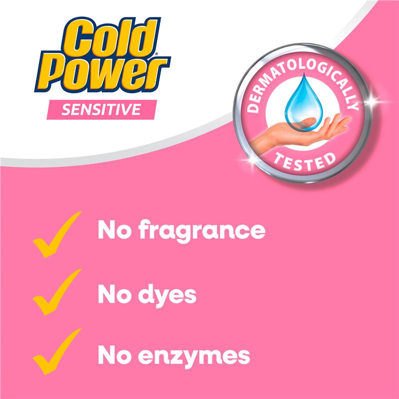 Cold Power Sensitive Pure Clean Laundry Detergent Liquid 2L - Gentle Yet Effective