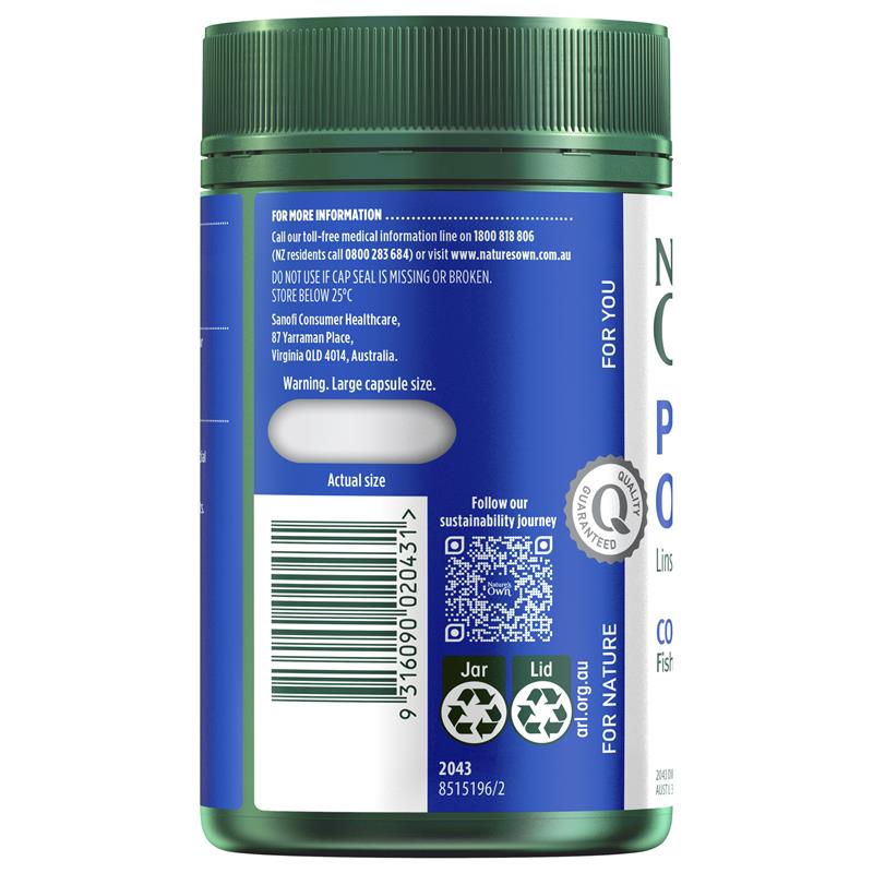 Nature's Own Plant Based Omega 125 Capsules